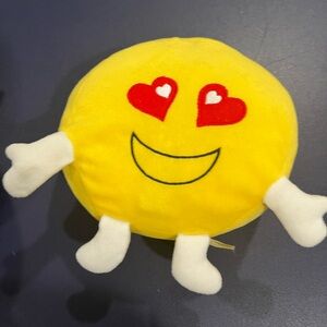 Yellow Heart Eyes Emoji Plush